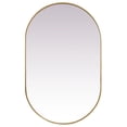 thumbnail image 1 of Metal Frame Oval Mirror 30x48 Inch in Brass, 1 of 7