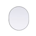 thumbnail image 1 of Metal Frame Oval Mirror 30x36 Inch in Silver, 1 of 3