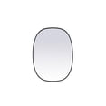 thumbnail image 1 of Elegant Decor Metal Frame Oval Mirror 30x40 Inch in Black, 1 of 3