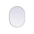 thumbnail image 1 of Elegant Decor Metal Frame Oval Mirror 30x40 Inch in Silver, 1 of 12
