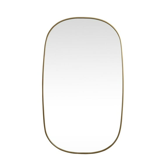 Elegant Decor Metal Frame Oval Mirror 36x60 Inch in Brass
