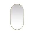 thumbnail image 1 of Elegant Decor Metal Frame Oval Mirror 36x72 Inch in Brass, 1 of 12