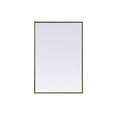 thumbnail image 1 of MR42436BR-Elegant Decor-Eternity - Metal Frame Rectangular Mirror In Modern Style-36 Inches Tall and 24 Inches Wide-Brass Finish, 1 of 10