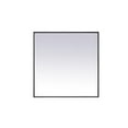 thumbnail image 1 of Elegant Decor Metal Frame Square Mirror 30 inch in Black, 1 of 10