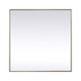 thumbnail image 1 of Metal Frame Square Mirror 42 inch in Brass, 1 of 4