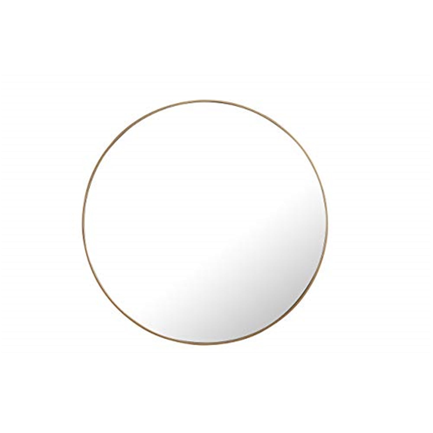 Elegant Lighting 48 in. Eternity Metal Frame Round Mirror, Brass ...