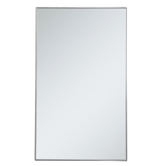 Metal frame rectangle mirror 36 inch in Sliver