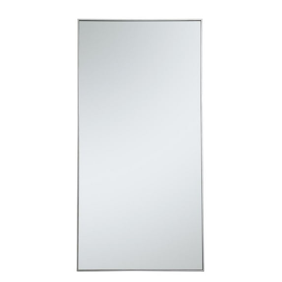 Metal frame rectangle mirror 36 inch in Sliver