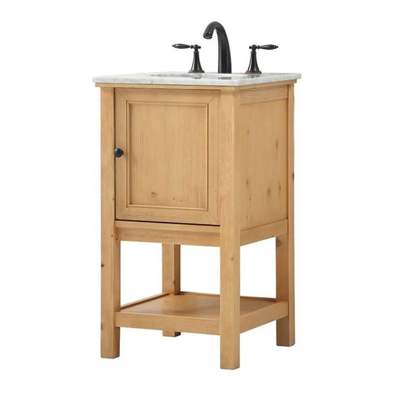 19 inch single bathroom vanity in natural wood