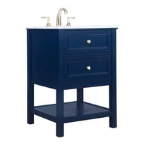 24 inch single bathroom vanity in Blue