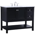 thumbnail image 1 of Elegant Decor Metropolis 42" Single Marble Top Bathroom Vanity in Black, 1 of 14