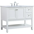 thumbnail image 1 of Elegant Decor Metropolis 42" Single Marble Top Bathroom Vanity in White, 1 of 14
