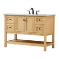 thumbnail image 1 of Elegant Decor Metropolis 48" Aluminum MDF Single Bathroom Vanity in Natural Wood, 1 of 8