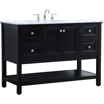 48 in. single bathroom vanity set in Black