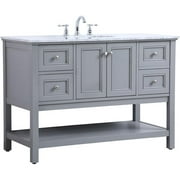 Elegant Decor Metropolis 48" Single Marble Top Bathroom Vanity in Gray