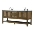 thumbnail image 1 of 72 inch double bathroom vanity in driftwood, 1 of 8