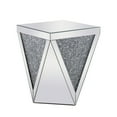 thumbnail image 1 of Elegant Decor Modern 18.5" Royal Cut Crystal Mirrored Accent End Table, 1 of 5