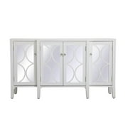 Elegant Decor Modern 4 Door 60" Accent Sideboard in Hand Painted White