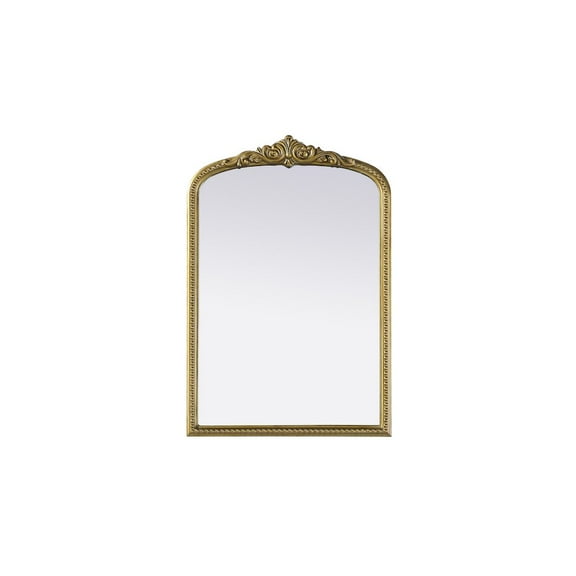 Elegant Decor Naomi Vintage Resin Mirror 24x36 in Antique Brass