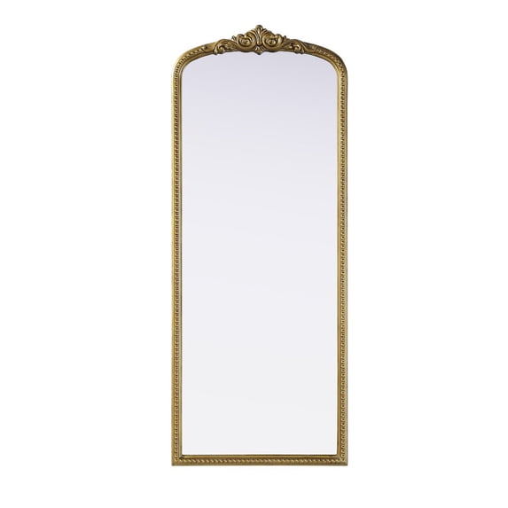 Elegant Decor Naomi Vintage Resin Mirror 24x60 in Antique Brass