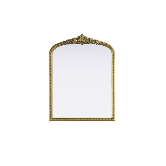 Elegant Decor Naomi Vintage Resin Mirror 27x36 in Antique Brass