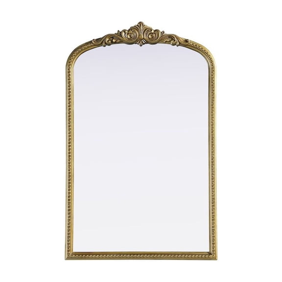 Elegant Decor Naomi Vintage Resin Mirror 27x42 in Antique Brass