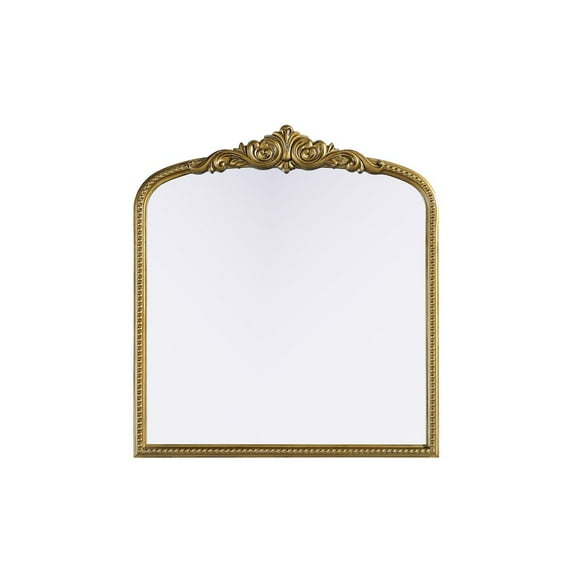 Elegant Decor Naomi Vintage Resin Mirror 33x36 in Antique Brass