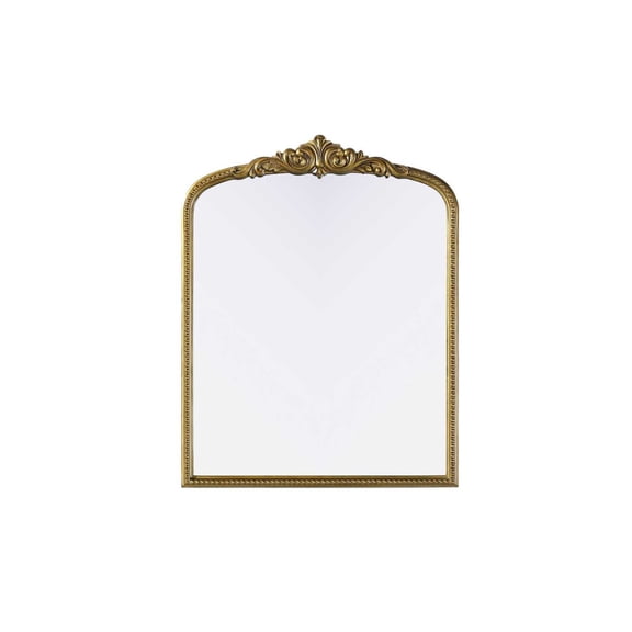 Elegant Decor Naomi Vintage Resin Mirror 33x42 in Antique Brass
