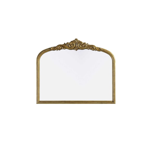 Elegant Decor Naomi Vintage Resin Mirror 36x30 in Antique Brass