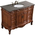 thumbnail image 1 of Elegant Decor Oakland 48" Single Marble Top Bathroom Vanity in Teak, 1 of 18