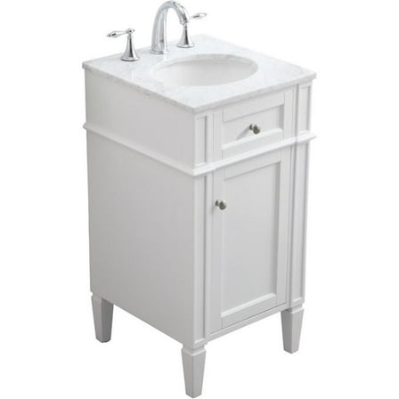 18 in. Single Bathroom Vanity set in white