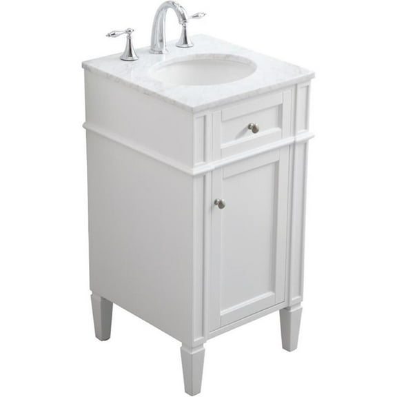 18 in. Single Bathroom Vanity set in white