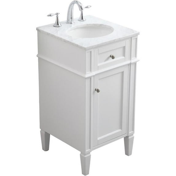 18 in. Single Bathroom Vanity set in white