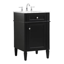 21 inch single bathroom vanity in black