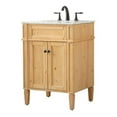 thumbnail image 1 of 24 inch single bathroom vanity in natural wood, 1 of 8