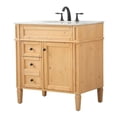thumbnail image 1 of Elegant Decor Park Avenue 32" Aluminum MDF Single Bathroom Vanity - Natural Wood, 1 of 8