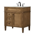 thumbnail image 1 of Elegant Decor Park Avenue 32" Aluminum MDF Single Bathroom Vanity in Driftwood, 1 of 8