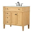 thumbnail image 1 of 36 inch single bathroom vanity in natural wood, 1 of 8