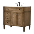 thumbnail image 1 of Elegant Decor Park Avenue 36" Aluminum MDF Single Bathroom Vanity in Driftwood, 1 of 7