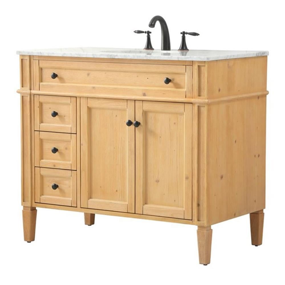 Elegant Decor Park Avenue 40" Aluminum MDF Single Bathroom Vanity ...