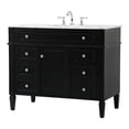 thumbnail image 1 of Elegant Decor Park Avenue 42" Metal MDF Marble Single Bathroom Vanity in Black, 1 of 8
