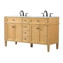 60 inch double bathroom vanity in natural wood