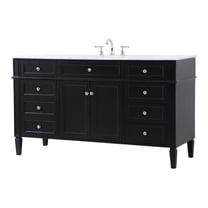 60 inch single bathroom vanity in black