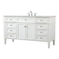 thumbnail image 1 of 60 inch Single bathroom vanity in white, 1 of 8