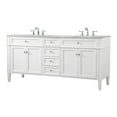 thumbnail image 1 of 72 inch double bathroom vanity in white, 1 of 8