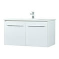 thumbnail image 1 of Elegant Decor Penn 36" Aluminum Alloy MDF Single Bathroom Vanity in White, 1 of 8