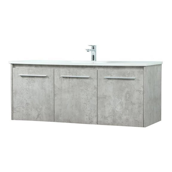 48 inch single bathroom vanity in concrete grey