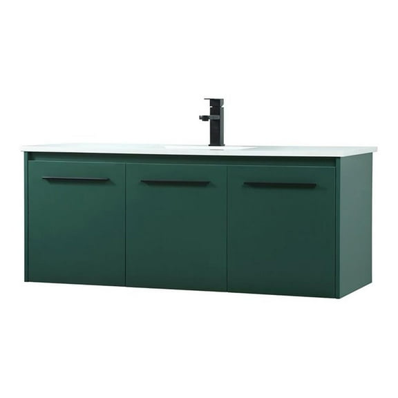 48 inch single bathroom vanity in green