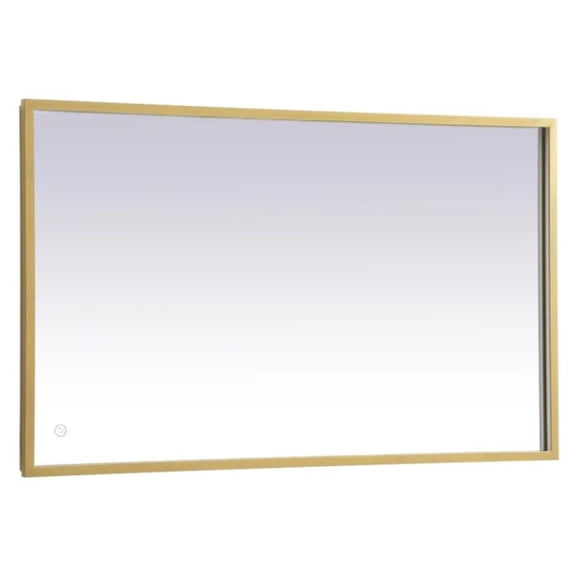 MRE62440BR-Elegant Decor-Pier - 34.5W LED Mirror with Adjustable Color Temperature In Modern Style-40 Inches Tall and 24 Inches Wide-Brass Finish