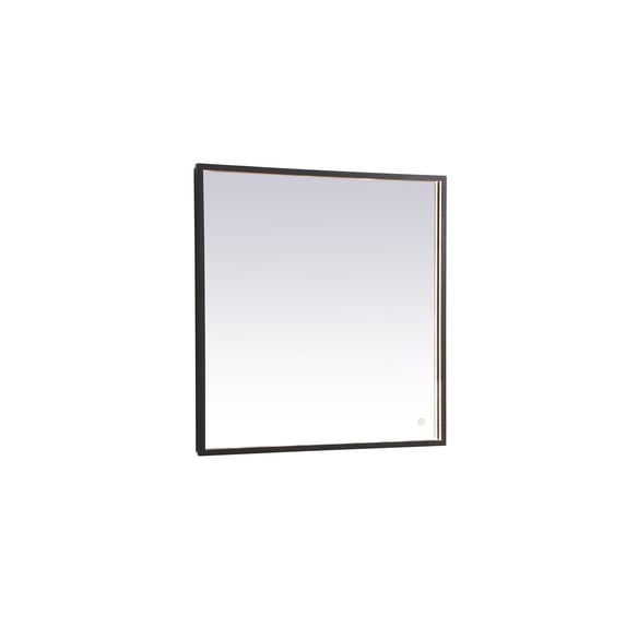 MRE62736BK-Elegant Decor-Pier - 36W LED Mirror with Adjustable Color Temperature In Modern Style-36 Inches Tall and 27 Inches Wide-Black Finish